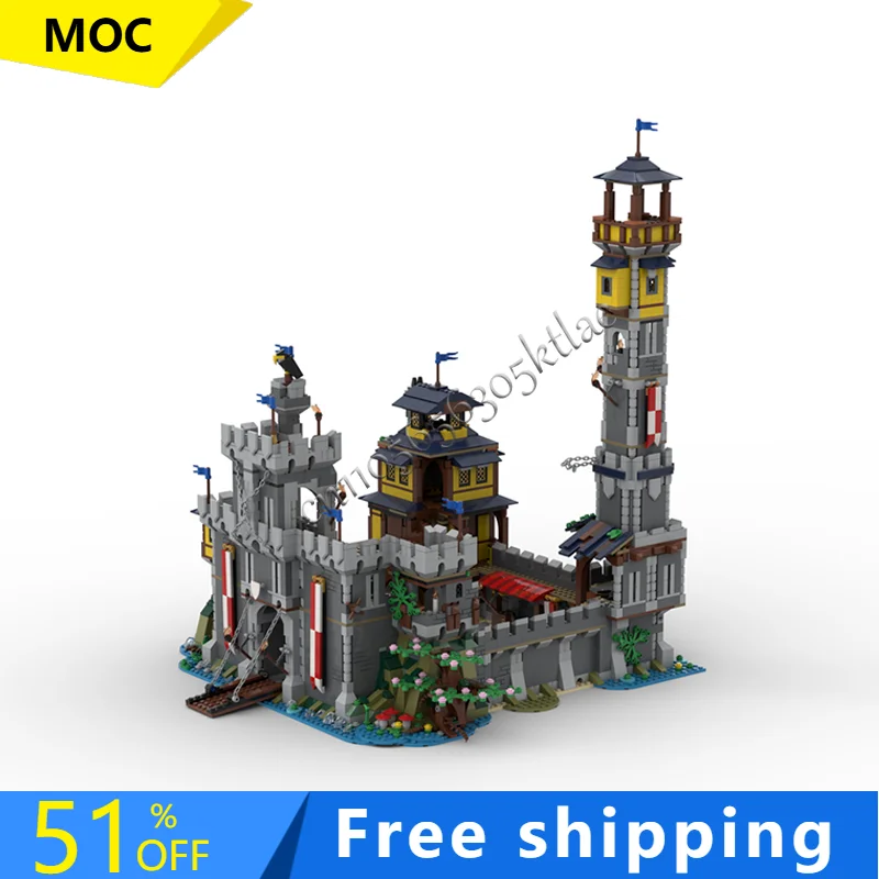 

3836PCS Customized MOC Medieval Street Building High Tower Castle Model DIYCreative Blocks Educational Assembly Toy Holiday Gift