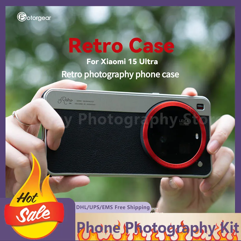 

Fotorgear Retro Phone Photography Kit for Xiaomi 15Ultra Telephoto Lens AF 2X Mechanical Shutter Uv Hd Coating Hanger Cord