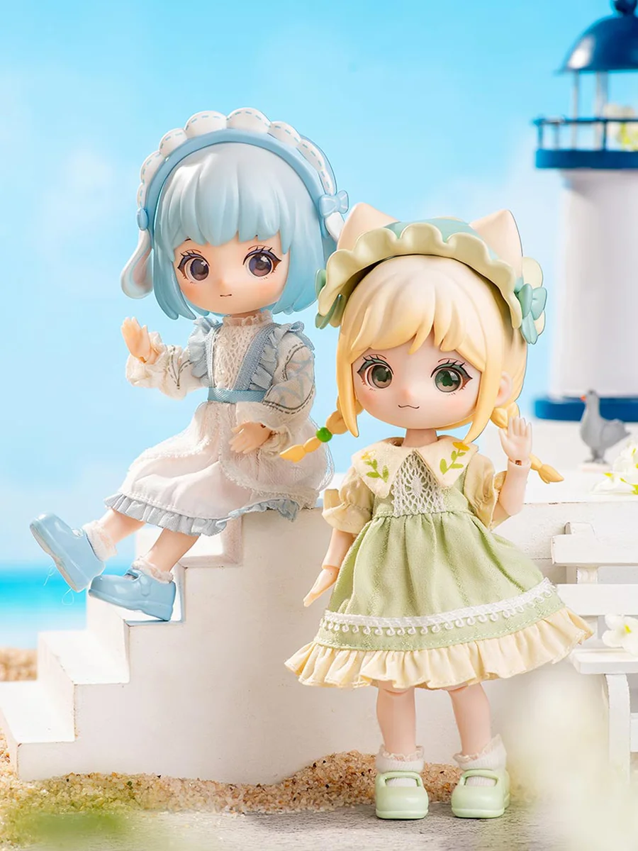 BJD Blind Box Liroro Summer Island Series Ob11 1/12 Doll Surprise Box Mystery Box Anime Figure Guess Bag Kawaii Cute Toys Gifts