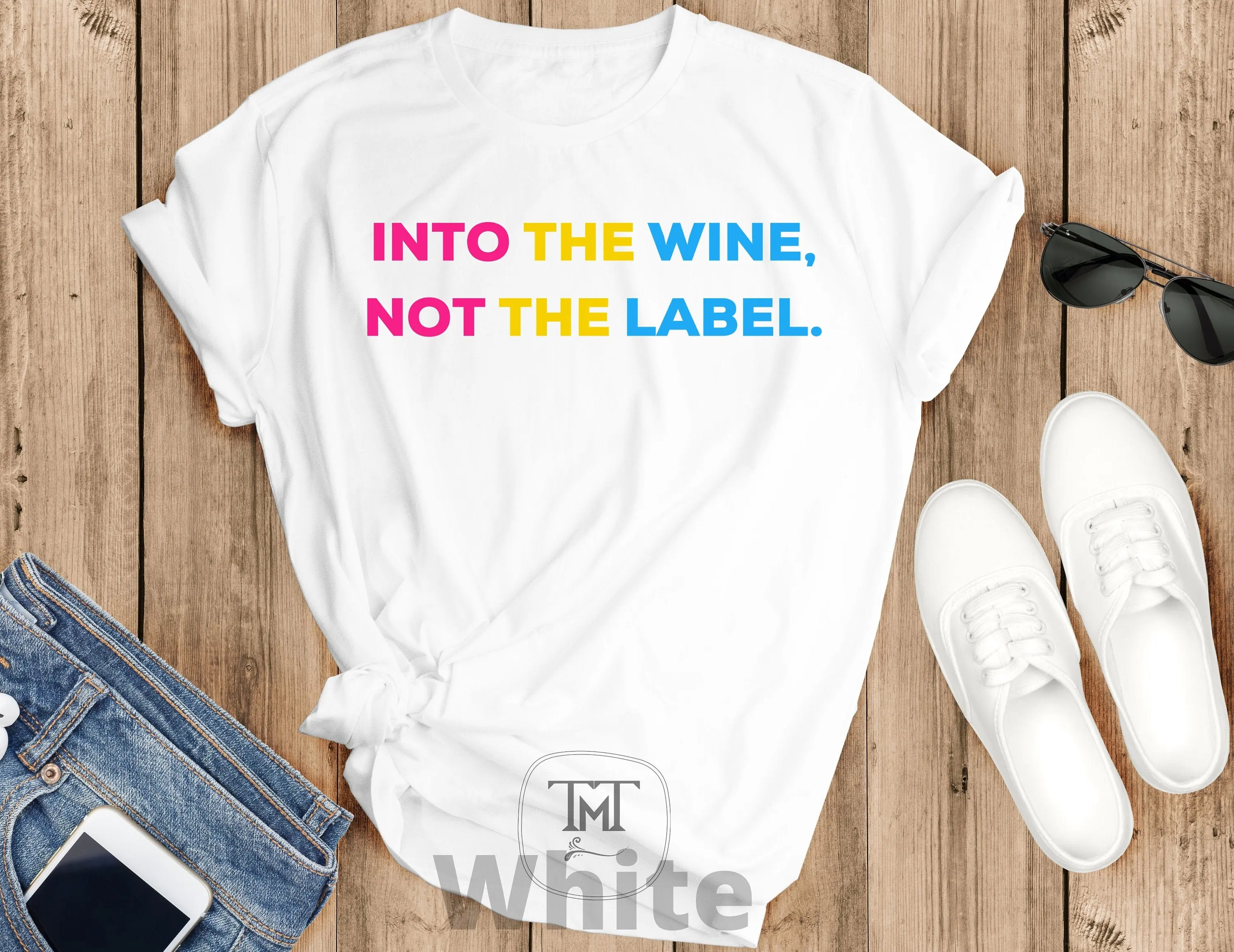 Into The Wine Not Label T Shirt Pan Flag David Rose Creek Lgbtq Pride Event Schitts