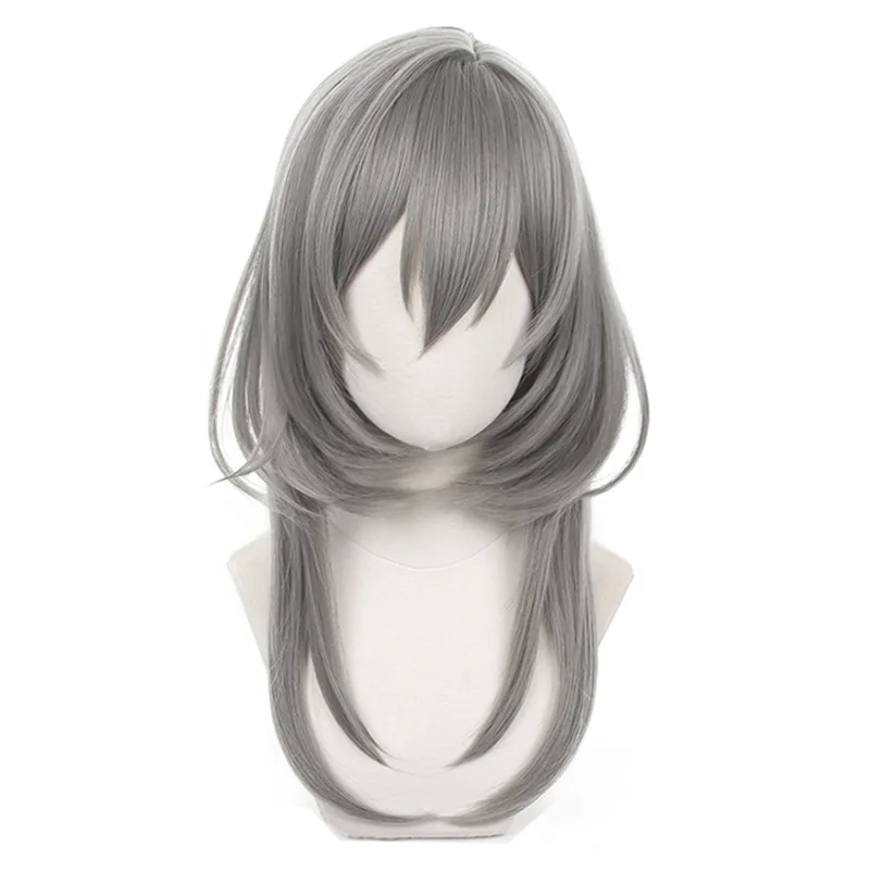 

Game Honkai Star Rail Trailblazer Cosplay Wig Gray Heat Resistant Synthetic Wigs for Halloween Costume Party Role Play + Wig Cap