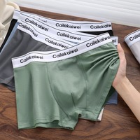 4 pcs Mens Cotton Underwear Boxer Shorts Hombre Panties Man Underpants Solid Color Sexy Sports Comfort Male Underwear