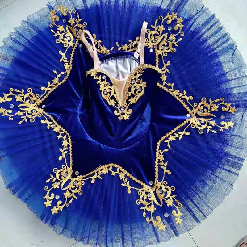 

Синее фланелевое балетное платье-пачка для девочек, женщин, детей и малышей, профессиональный танцевальный костюм для вечеринок, Хэллоуина и выступлений