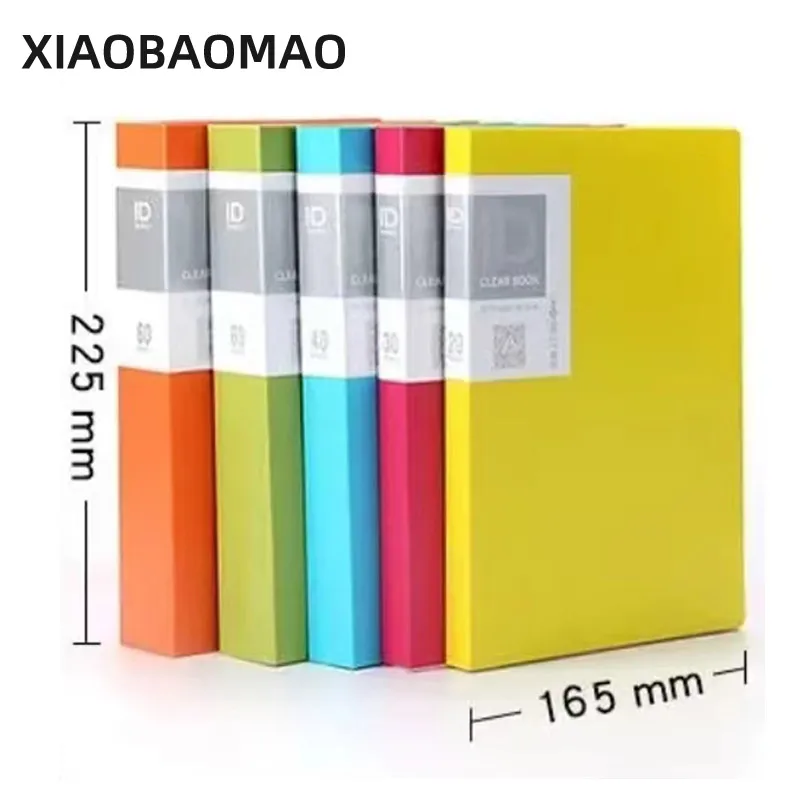 Color A5 file folder Transparent Inserts 20 30 40 60 Sheet pages Data Book Exam Paper Folder Office Learning Supplies