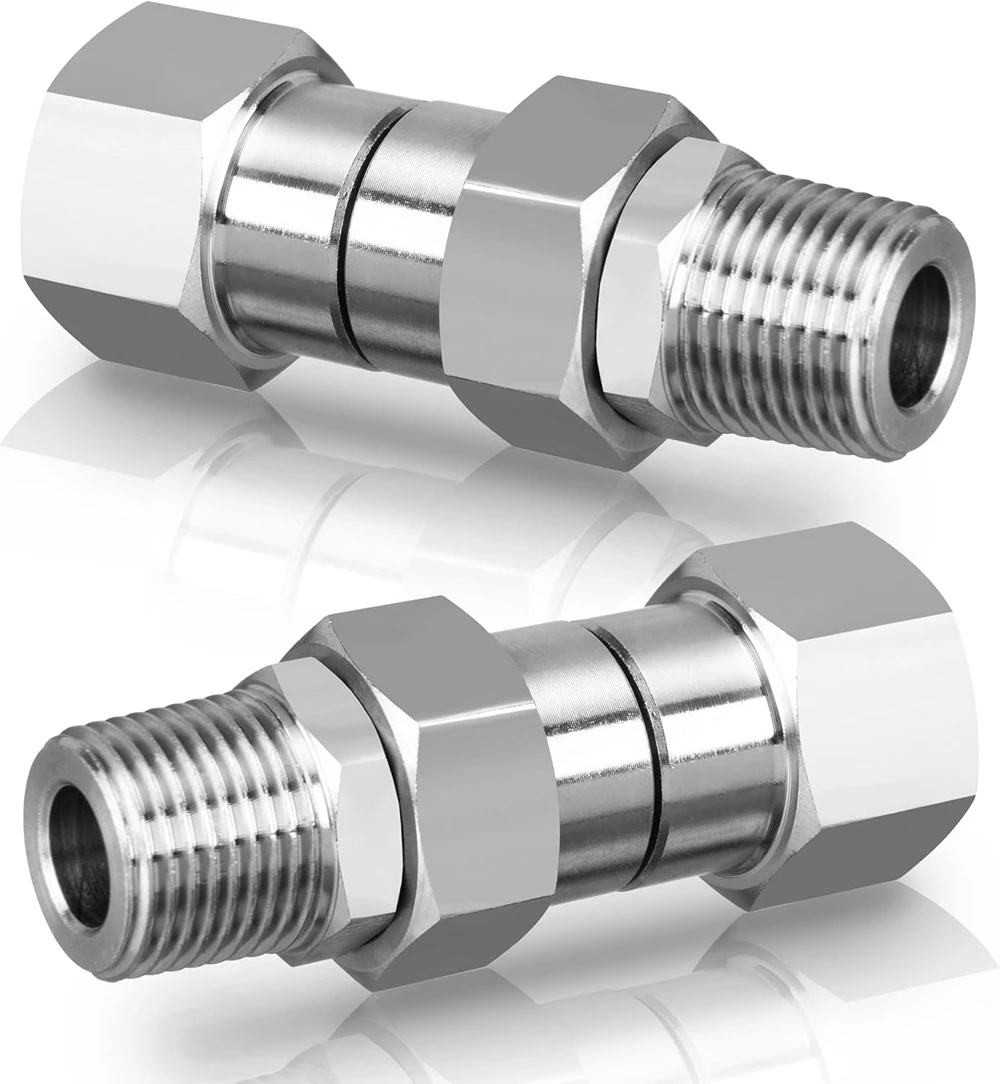 3/8” NPT Pressure Washer Swivel Fitting Anti-Twist Male to Female Adapter 360° Kink-Free Connector for Gun and Hose 4500 PSI