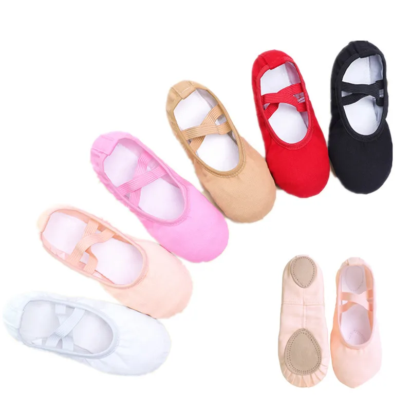 Chaussons de danse professionnels pour enfants, chaussures de pointe pour séparés euse de ballet, chaussures de pratique de ballerine, chaussures pour filles, haute qualité, 6 documents