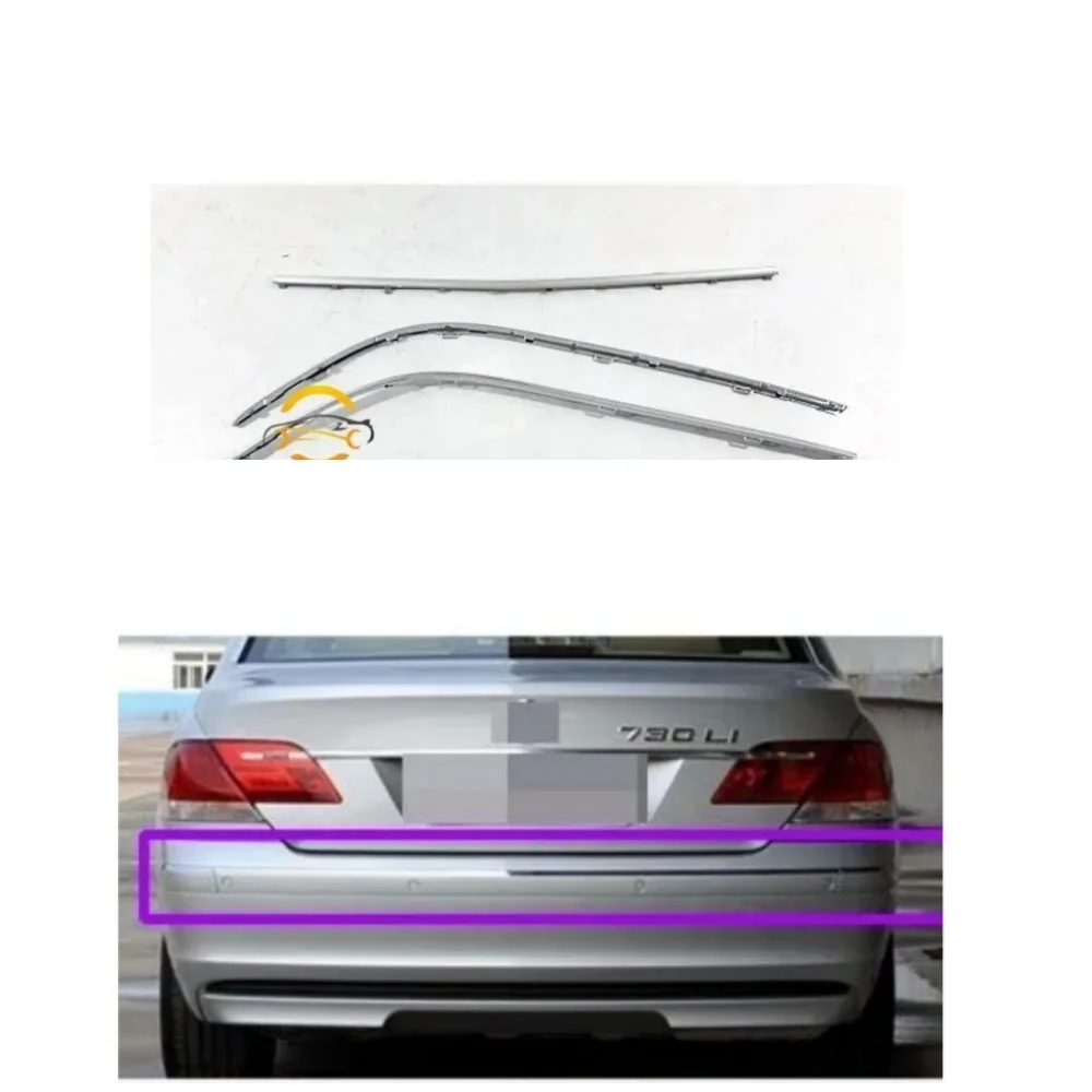 Rear bumper chrome plated strip For BMW 7 Series E65 E66 2006-2008