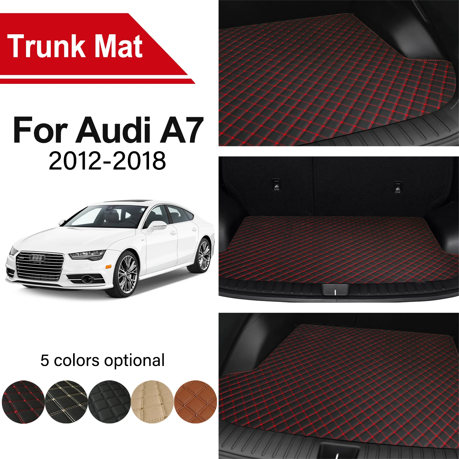 

Car Trunk Mat For AUDI A7 Sportback 2012-2018 Luggage Compartment Replacement Carpet Waterproof Trunk Mat Car Accessories