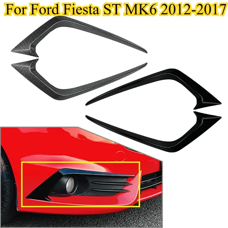 

NONGSHI 1 Pair Car Front Bumper Side Splitter Spoiler Decoration Trim for Ford Fiesta ST MK6 B-Max 2012 2013 2014 2015 2016 2017