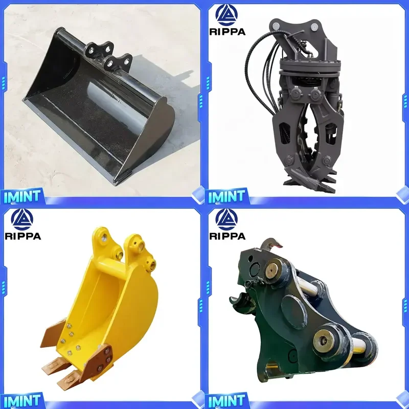 Rippa Construction Machinery Attachments Mini Excavator Log Grapple With Quick Hitch