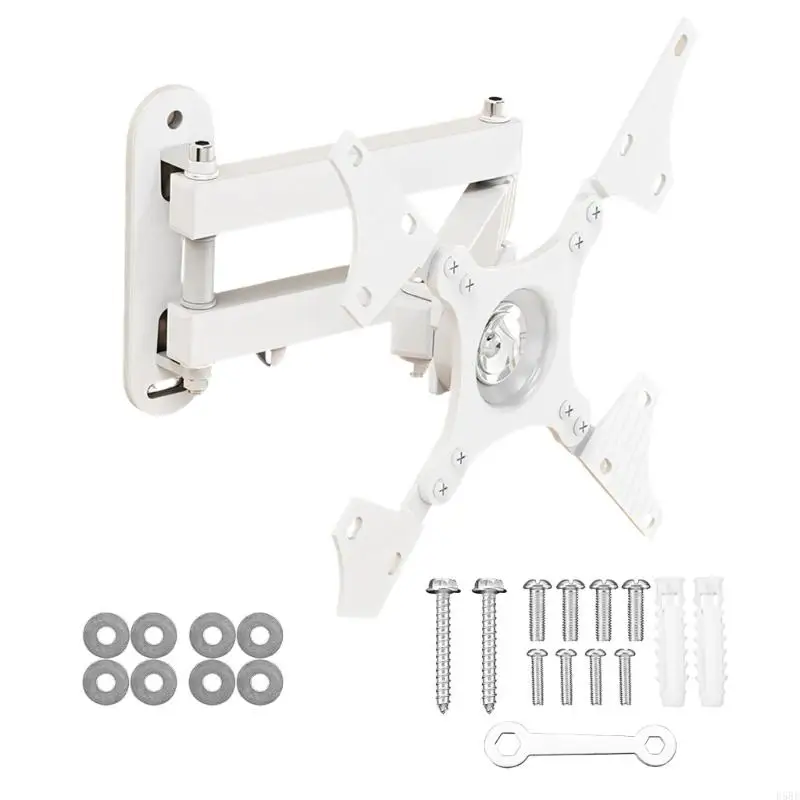 D5BE Adjustable Wall Mount Display Brackets Full Motion Swivels Tilts For Flat Screen Monitors Up To 15KG