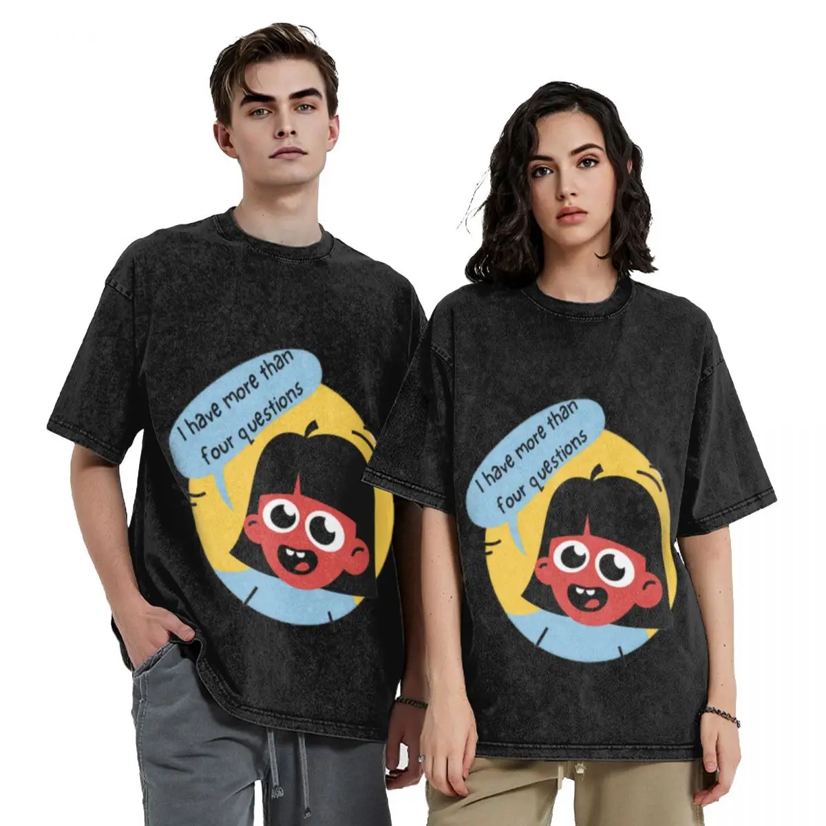 

Забавная футболка Passover Seder «У меня есть больше, чем четыре вопросы», милая футболка с дизайном «Счастливая девушка», «Жаждая ребенок, попросит»