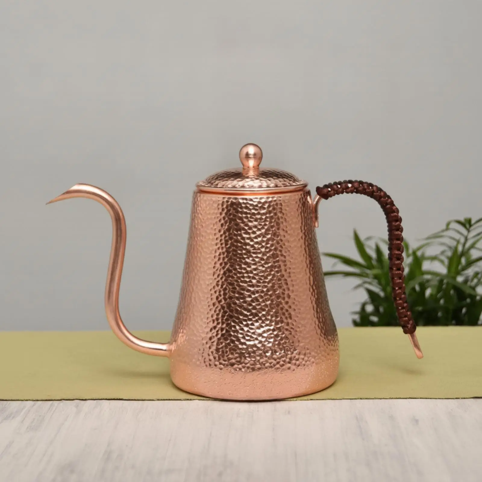 Copper Gooseneck Kettle Hammered Copper Kettle Handcrafted Teapot for Coffee