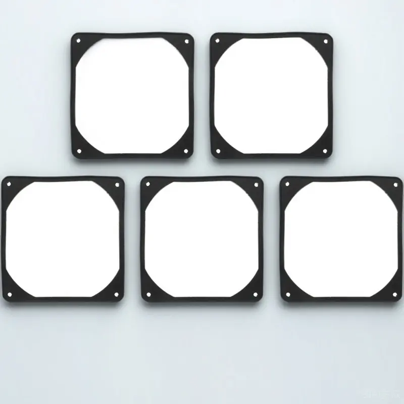 

5Pcs Computer Fan Anti-Vibration Pad 120Mm Silicone Shockproof Gasket Soft Flexible Noise Reducing Fan Shock Absorption for Pc