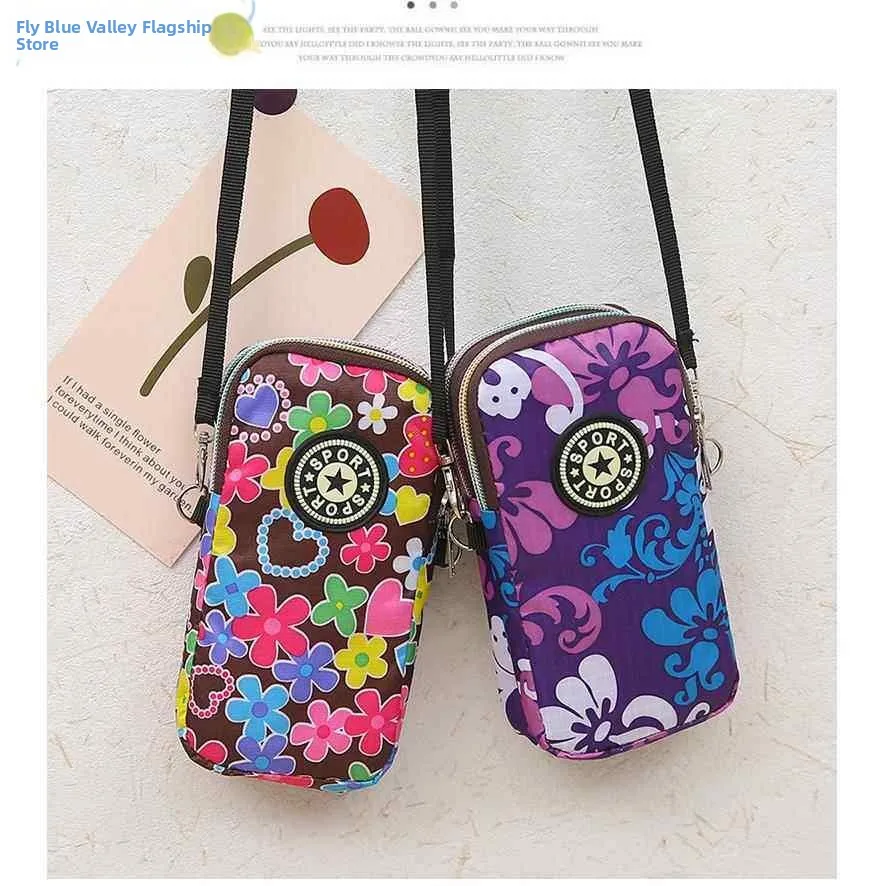 

Neck Hanging Mobile Phone Case for Elderly with Lanyard Diagonal Hanging Elderly Phone Bag Cloth Material Mobile Phone Pouch