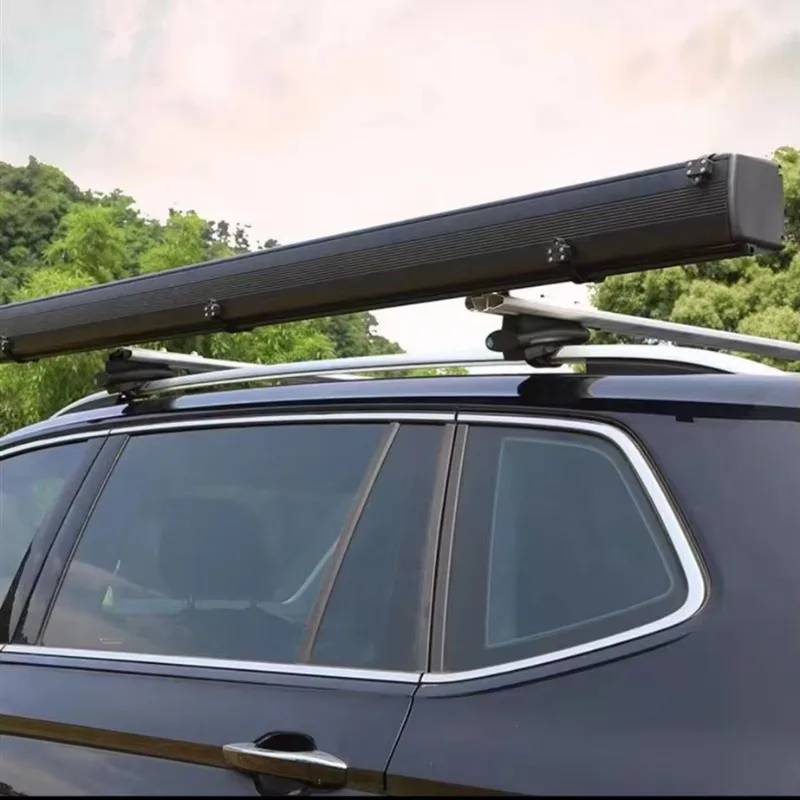 

OEM Black Retractable Aluminium Awning with LED Light Strip 4x4 Accessories Sun Shelter for Sale