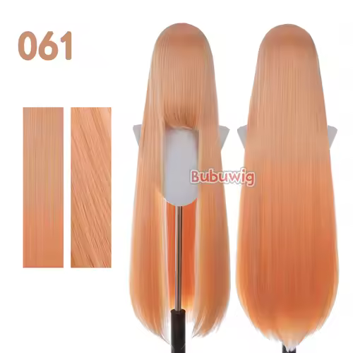 Bubuwig Synthetic Hair 100cm Long Straight Pure Color Cosplay Wigs Over 100 Colors Black White Red Blue Brown Wig Heat Resistant - Image 28
