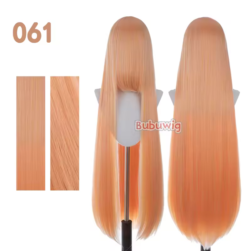 Bubuwig Synthetic Hair 100cm Long Straight Pure Color Cosplay Wigs Over 100 Colors Black White Red Blue Brown Wig Heat Resistant - Image 28