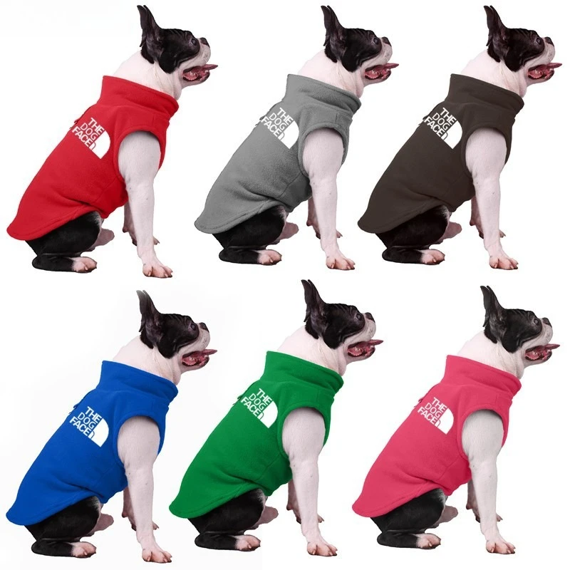 Soft Stylish Warm Dog Vest Autumn Winter Dog Jacket Puppy Kitten Sweater Coat The Dog Face Pet Winter Coat for Small Medium Pet