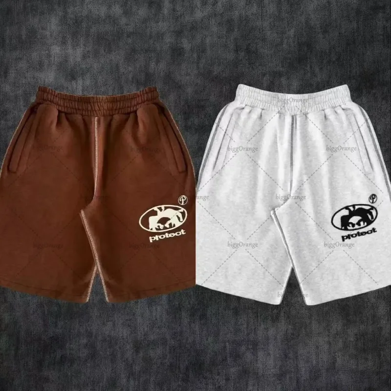 

y2k шорты с вышитым дизайном для мужчин и женщин, повседневные спортивные шорты в стиле ретро и модные свободные брюки в уличном стиле Харадзюку