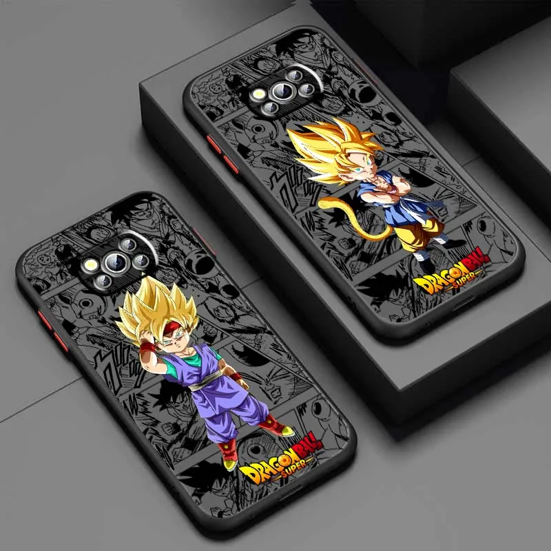 

Cute Anime Son Goku For Xiaomi Poco X6 X5 X4 X3 M6 M5s M5 M4 M3 F6 F5 F4 F3 Pro 5G Frosted Translucent Phone Case