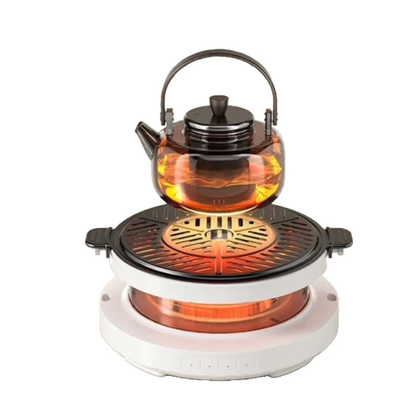 Alrededor del estufa, cocina de té, simulación de carbón, fuego, olla de salud, estufa eléctrica de cerámica de temperatura constante, tetera