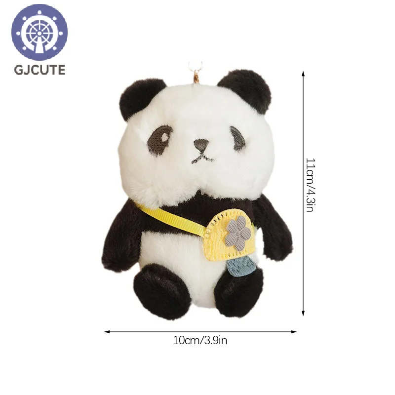 Plush Panda Keychain Cute Cartoon Fruit Panda Doll Keychain Pendant Doll Bag Charm Plush Toy Keychain Doll Small Gift