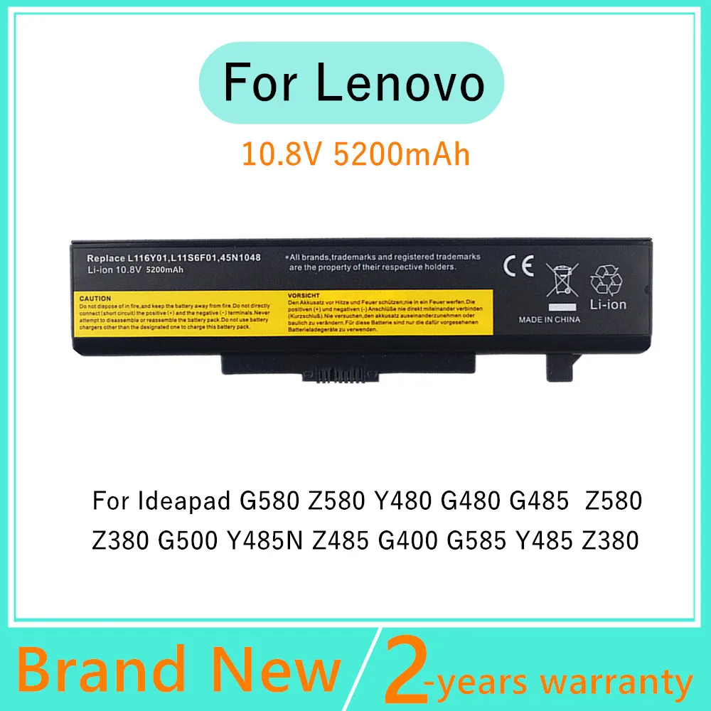 Laptop Battery For Lenovo G480 G585 Y480 Y485 Y580 Z380 Z580 G400 G485 G580 Y480N Y485N Y580N Z480 Z585 G500 Y480P Y485P Y580P