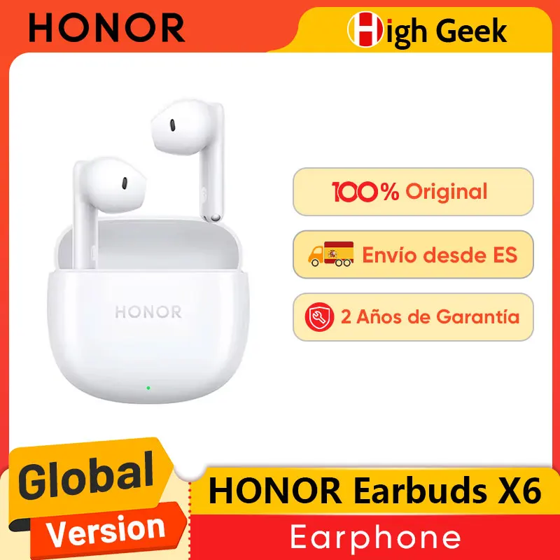 HONOR Earbuds X6 Global Version Wireless Earbuds AI Noise Reduction for Clear Call 10mm Driver HiFi5 DSP Decoding