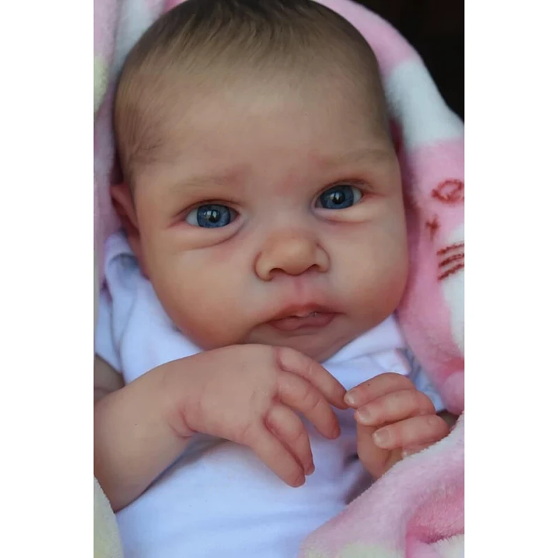 

18inch Reborn Baby Doll Miley Real Looking Baby Dolls Soft Touch Lifelike Newborn Baby 3D Skin with Visible Veins Boneca Reborn