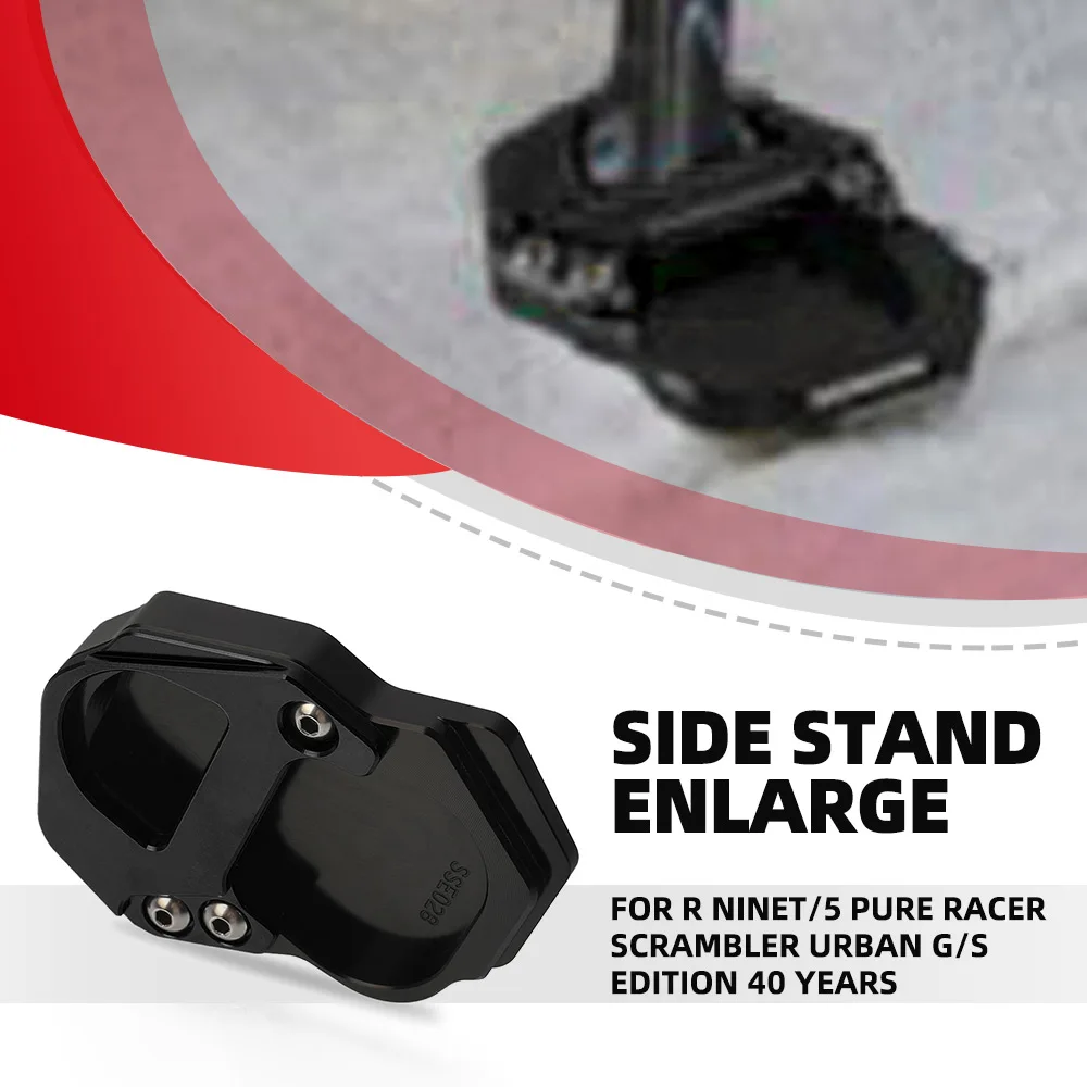 

For BMW R nineT/5 Pure Racer Scrambler Urban G/S Edition 40 Years Motorcycle Kickstand Foot Side Stand Extension Support Plate