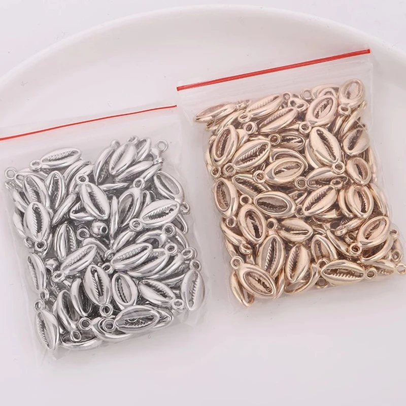 50 sztuk plastikowe muszle Charms Cowrie muszle 10x18mm CCB wisiorek z koralików dla majsterkowiczów czeski naszyjnik bransoletka tworzenia biżuterii
