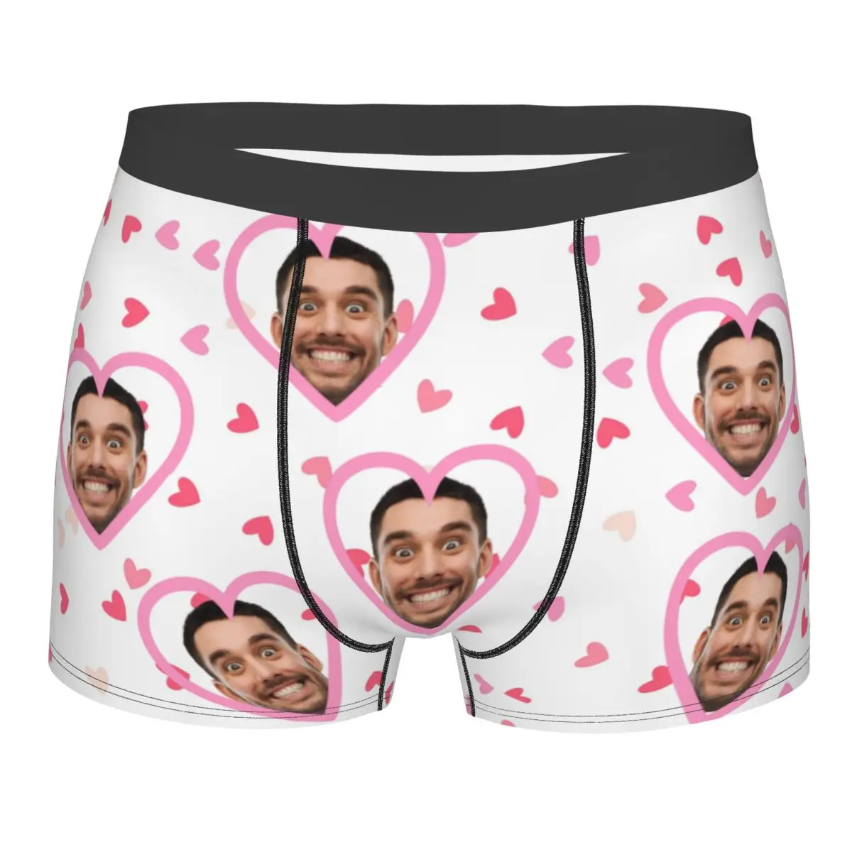 Personalized Face Photo Men Long Underwear Boxer Shorts Panties Humor Soft Underpants for Homme
