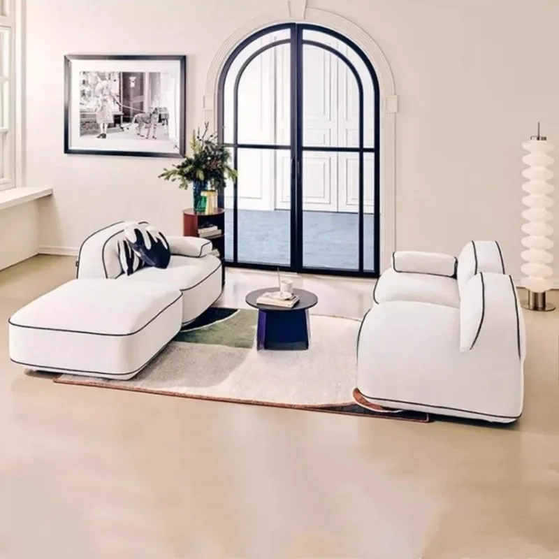 Two-dimensional element combination module tofu block sofa Nordic simple cream white small apartment sofa