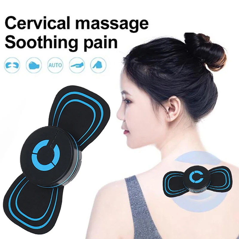 

Neck Massager Gel Pads Electric Pulse Neck Massager Cervical Waist Massage Stimulator Pain Relief Neck Back Leg Health Care