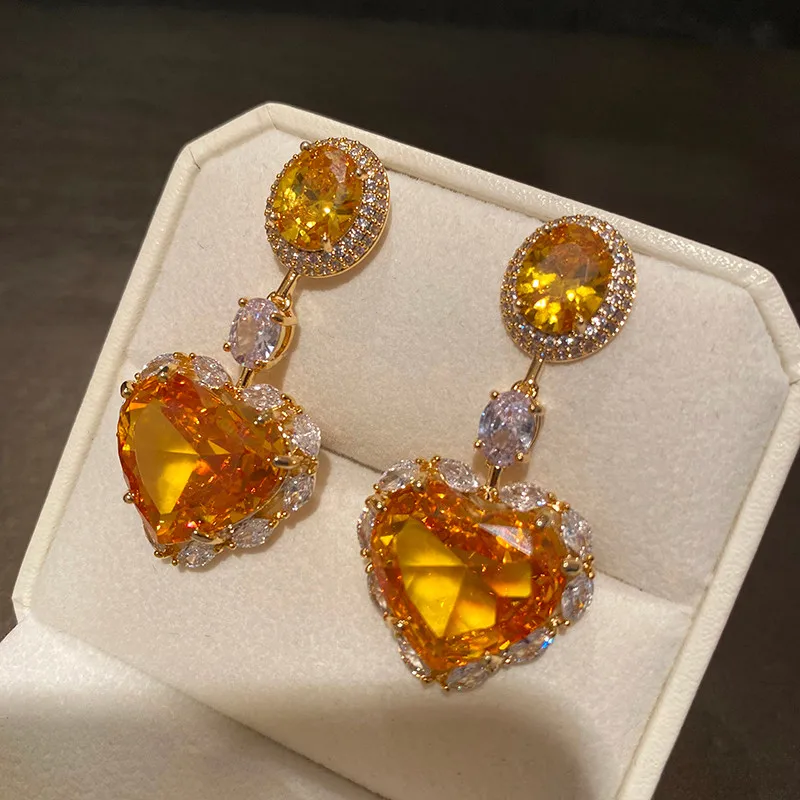 

Роскошные серьги с цирконием Love Fashion Temperament
