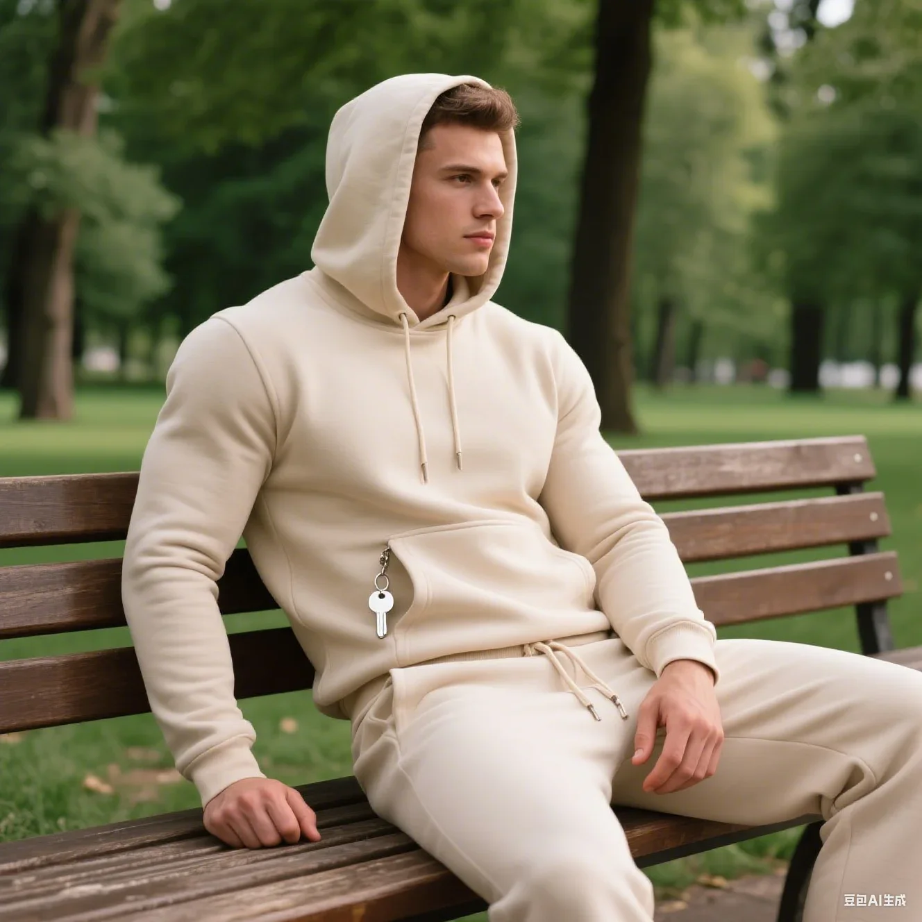 

2025 Autumn and Winter New Men Solid Color Hoodie Set Outdoor Leisure Breathable Sports Running Fashion Trend Two piece Set