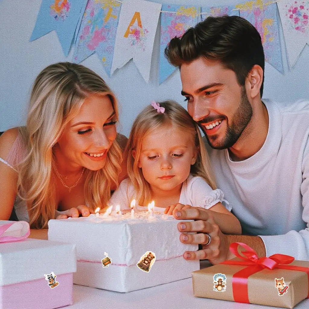 35pcs-50pcs Musical Animal Musicians Stickers Cute Musical Instruments Animal Stickers  Stickers  For Guitar DIY