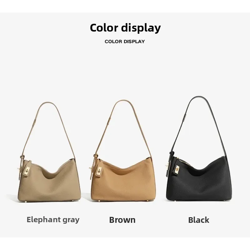 2025 الخريف الشتاء 100% جلد البقر زلابية حقيبة المحمولة تحت الإبط حقيبة كروسبودي مصمم حقيبة نسائية عالية الجودة هدية فاخرة