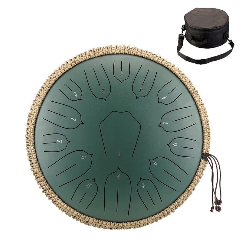 Hluru Muziekdrum 13 Inch 15 Noten Glucophone Steel Tongtrommel 15 Noten D Toon Etherische Drum Percussie Muziekinstrumenten