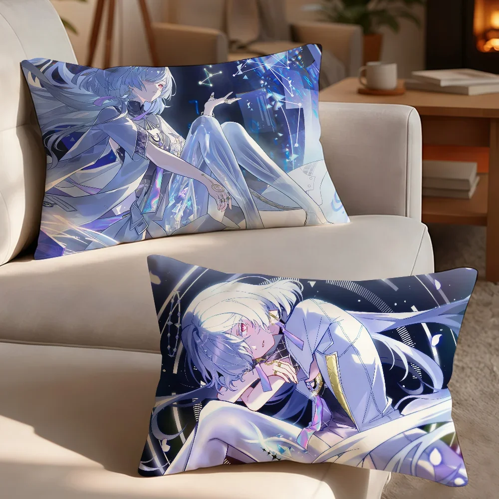 Mornye Wuthering Waves cushion cover Breathable Washable Decor Shell Concealed Zipper Sofa Office Lumbar Decoration