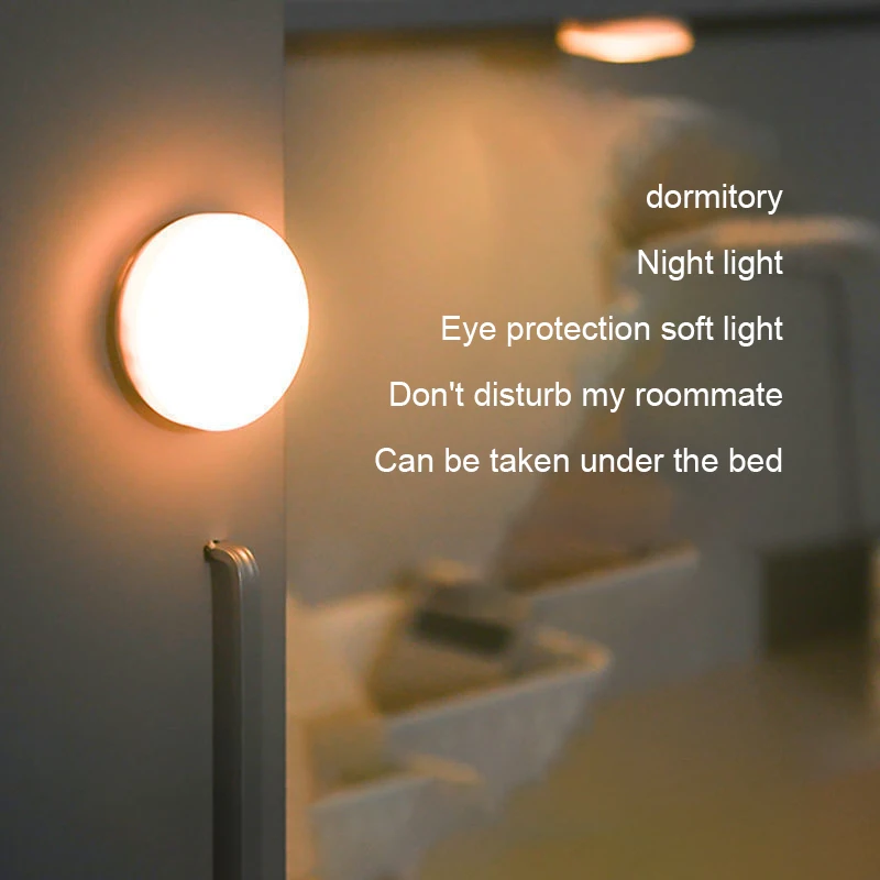 Thông minh cơ thể con người cảm ứng ánh sáng ban đêm Dẫn Hành lang sạc lối đi tủ quần áo không dây ánh sáng phòng ngủ