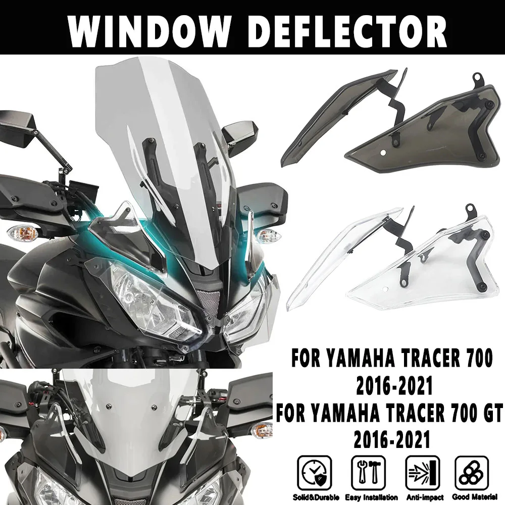 For Yamaha MT-07 MT07 Tracer 700 GT 2016- 2021 Motorcycle Side Wind Deflector Front Windshield Windscreen Ventilation Panels