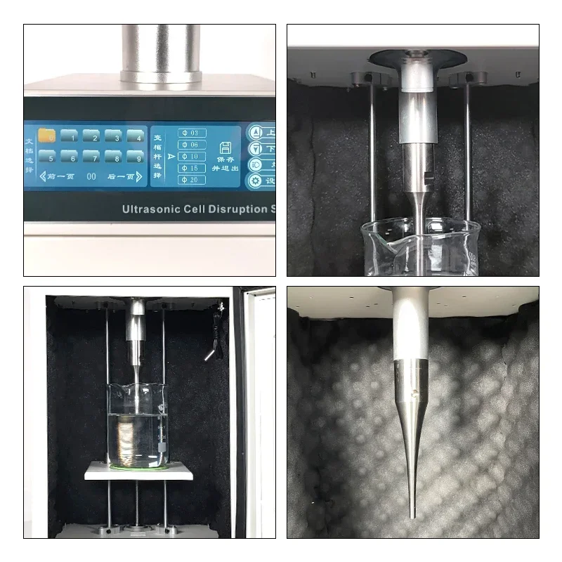 OYLP JY-1800W 7in Touch Screen Ultrasonic Homogenizer Agitator Cell Crusher 0.2-1200ml Emulsifier Sonicator Cell Disruptor Mixer