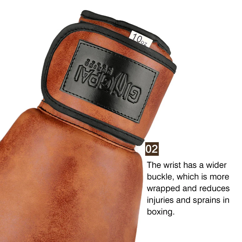 Rękawice bokserskie 8 10 12 uncji PU Leather Muay Thai Guantes De Boxeo Free Fight mma Worek z piaskiem Rękawice treningowe dla dorosłych mężczyzn