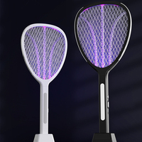 2 In 1 Widening of The Power Grid Electric Mosquito Swatter DC 3000V type C Charging Mosquito and Fly Killer