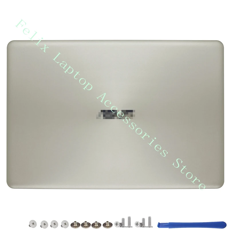 Imagem -02 - Tampa Traseira Lcd sem Toque Moldura Frontal Dobradiças Caixa Superior da Dobradiça Tampa Plástica Ajuste para Asus Vivobook X411u X411 X411uf X411un X411ua