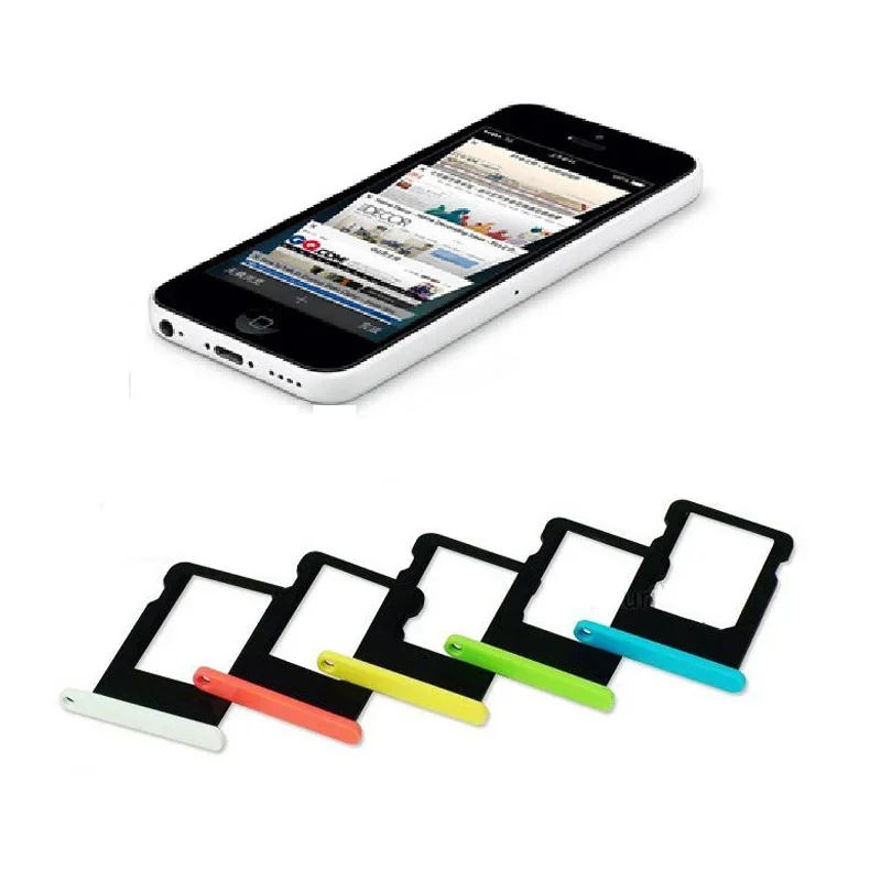 Colorful Sim Card Tray Slot Holder Replacement for Apple iPhone 5C Sim Card Slot Card Tray Cover for iPhone 5C Accessories