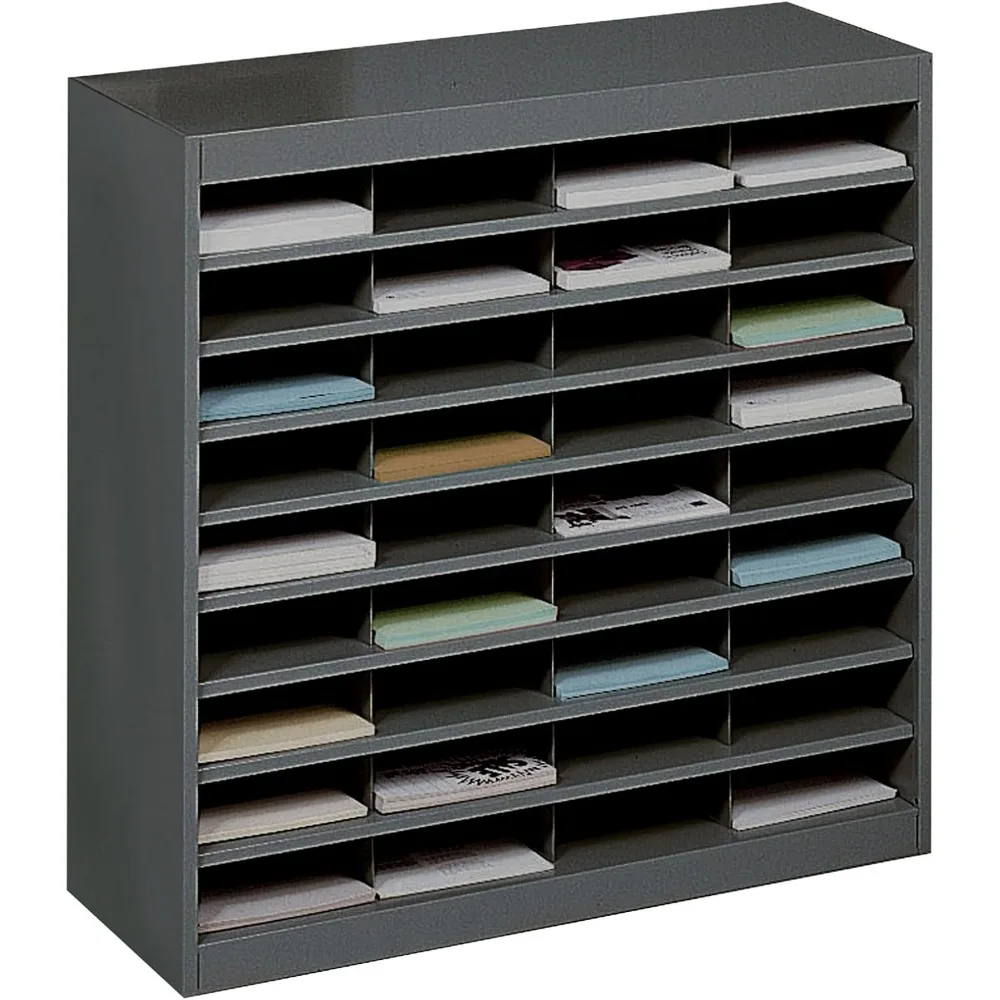 File/Magazine Holder, Mailbox With 36 Letter-Size Compartments, Commercial Grade Steel & Heavy Duty Construction,book Shelves