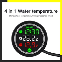 Panel digital para motocicleta, reloj de temperatura universal, Mini termómetro de pantalla completa, medidor de pantalla táctil 4 en 1